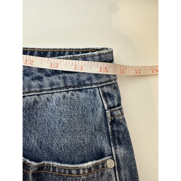 One Teaspoon Saints Jeans Women Size 26‎ Blue Distressed Bohemian Button Fly New - Picture 4 of 9